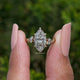 Bypass Shank Marquise Cut Lab Grown Accent Ring