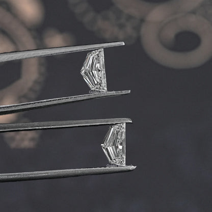 Cadillac Shaped Lab Grown Loose Diamond Pair