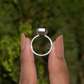 Canary Yellow Radiant Cut Moissanite Solitaire Ring