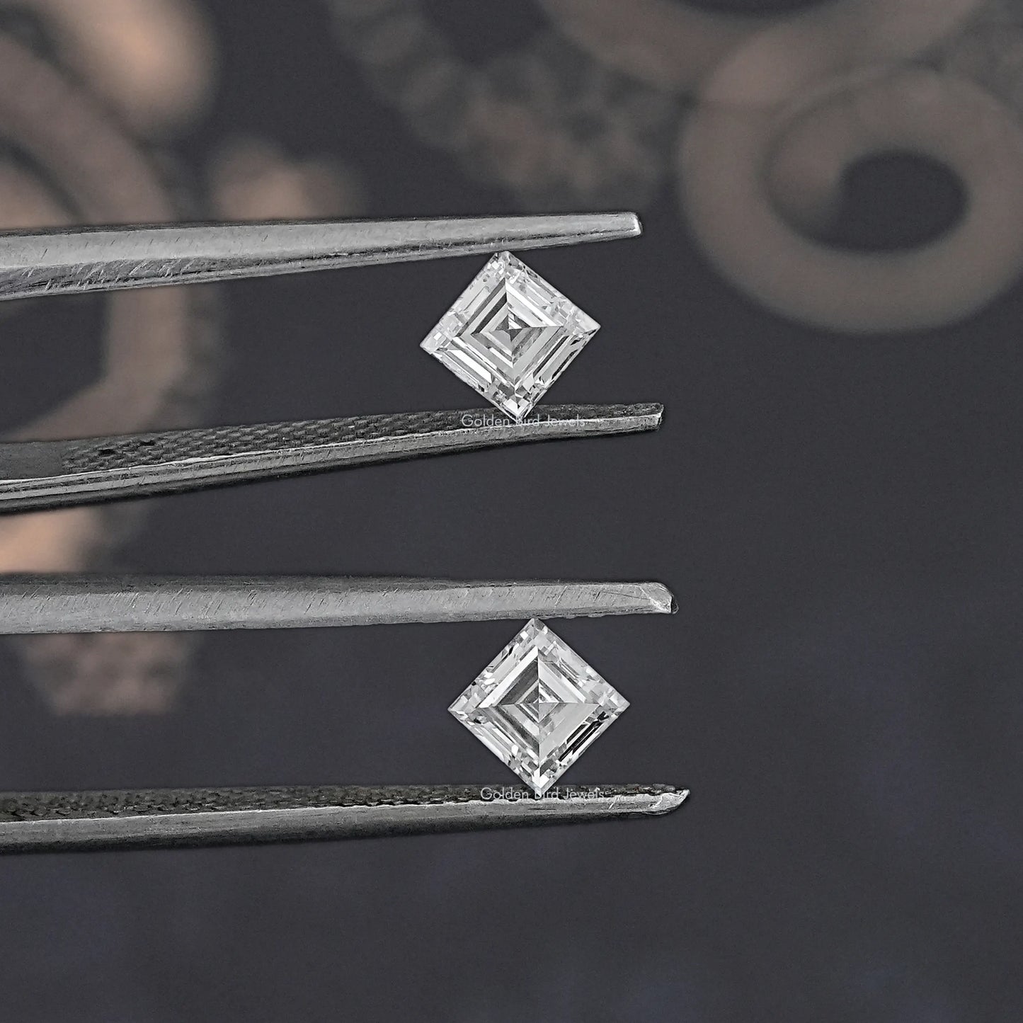 Carre Cut Lab Diamond Matching Pair