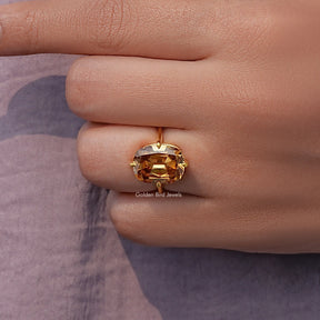 Old Mine Cushion Solitaire Moissanite Ring
