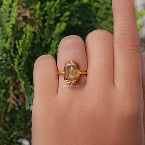 Old Mine Cushion Solitaire Moissanite Ring