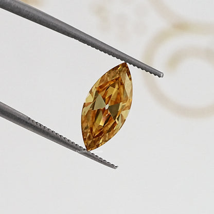 In Tweezer View Of Old Mine Marquise Cut Loose Moissanite Stone