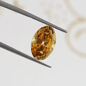 Champagne Old Mine Oval Loose Moissanite