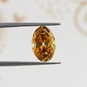 Champagne Old Mine Oval Loose Moissanite