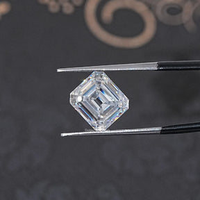 Colorless Old Mine Asscher Cut Loose Moissanite