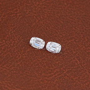 Colorless Old Mine Cushion Moissanite Loose Pair