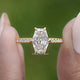 Old Mine Lozenge Cut Moissanite Engagement Ring