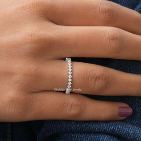 [Round Cut Wedding Band]-[Golden Bird Jewels]