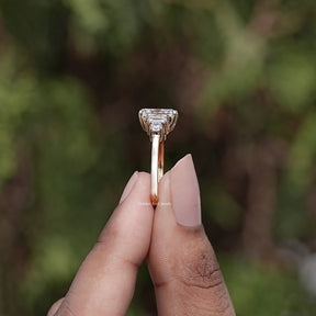 Cushion And Baguette Lab Diamond Five Stone Ring