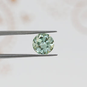 Cyan Blue Old European Round Loose Moissanite