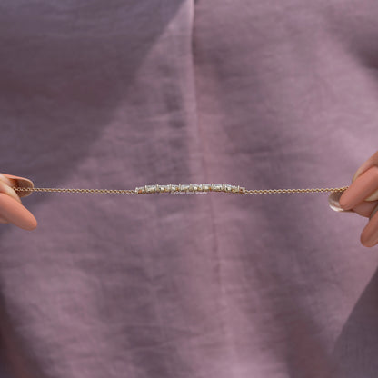 Trillion Cut Lab Grown Diamond Engagement Bracelet