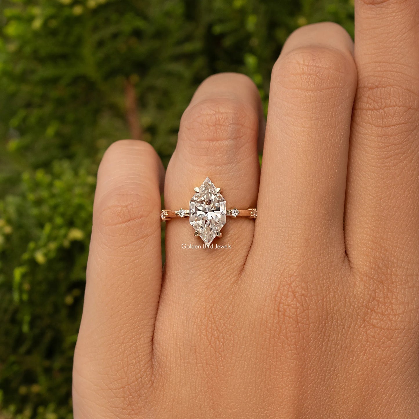 Dutch Marquise Cut Distance Moissanite Ring
