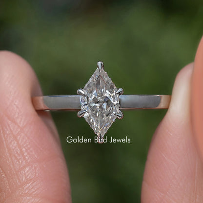 Dutch Marquise Cut Moissanite Hidden Halo Ring