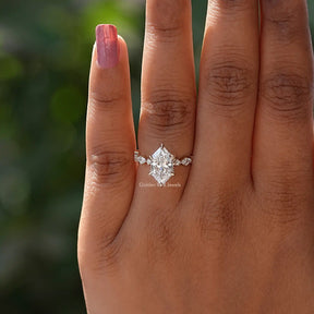 Dutch Marquise Cut Lab Diamond Accent Ring