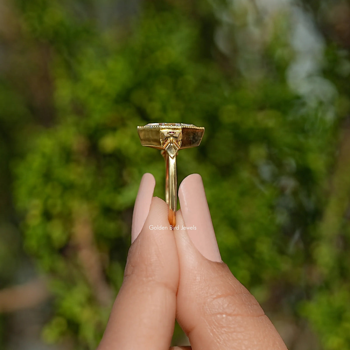 Altes Bergwerk Niederländisch Marquise Schliff Moissanit Ring