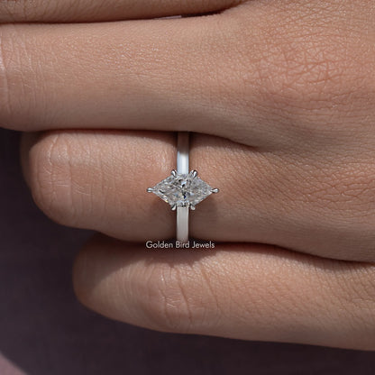 Dutch Marquise Cut Hidden Halo Engagement Ring