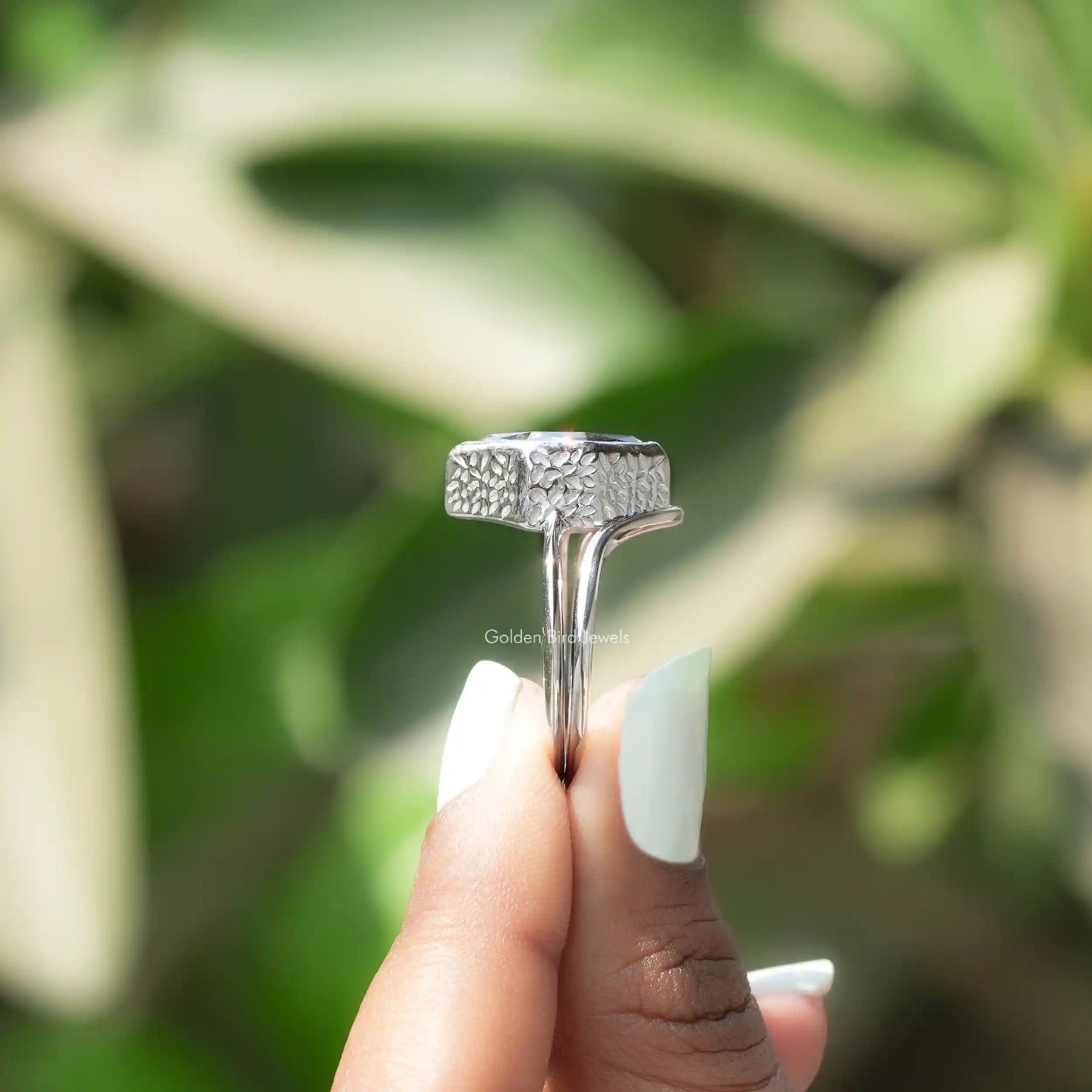 Dutch Marquise Shaped Moissanite Bridal Ring Set