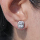 Elongated Old Mine Cushion Diamond Halo Earrings