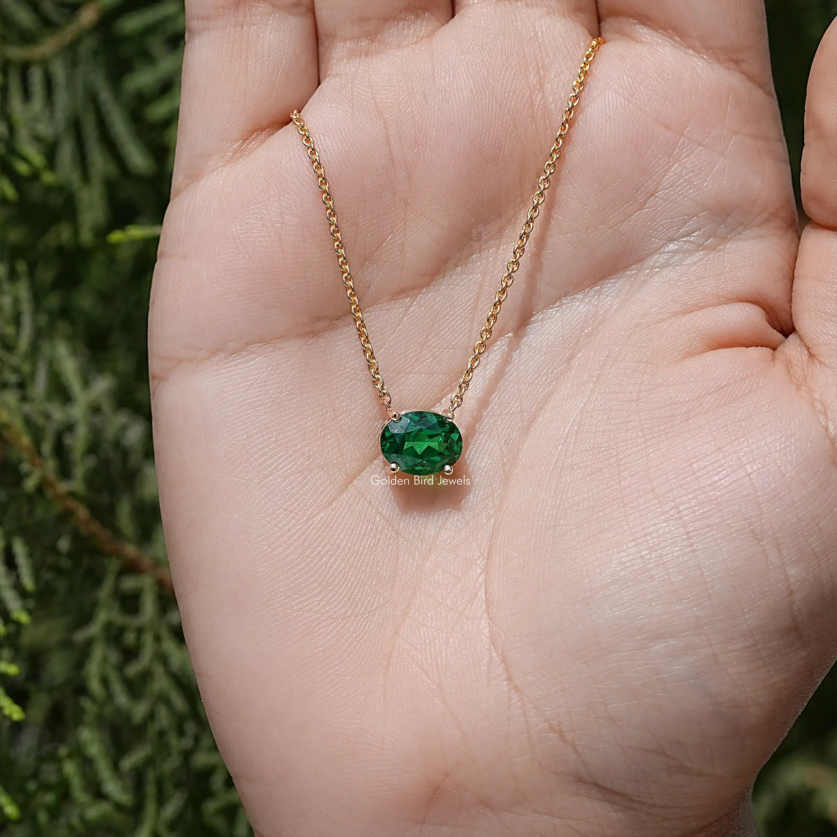 Oval Cut Lab Grown Diamond Solitaire Pendant