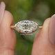 Ost-West Old Mine Moval Cut Moissanit Solitär Ring