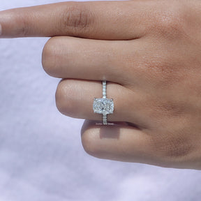 Elongated Cushion Cut Lab Diamond Ring