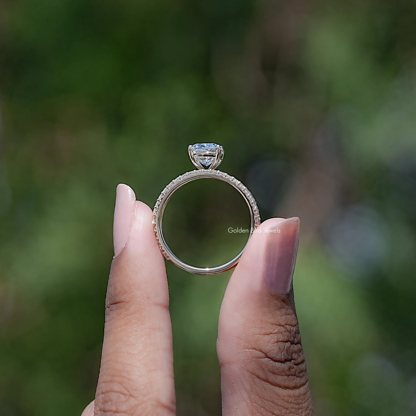 Diamantring im Kissenschliff aus Laborzucht