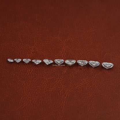 View of Elongated Cushion Cut Lab Grown Diamond In White