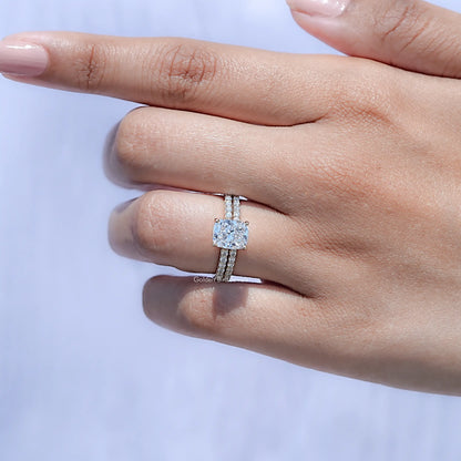 Diamantring im Kissenschliff aus Laborzucht