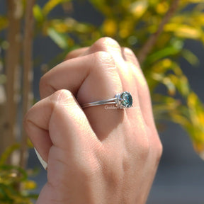 [Elongated Cushion Cut Moissanite Engagement Ring]-[Golden Bird Jewels]