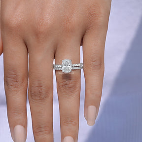 Elongated Cushion Cut Lab Grown Diamond Ring