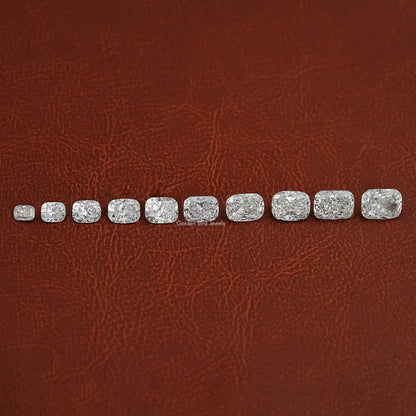Front View Of Elongated Cushion Loose Lab Diamond In White