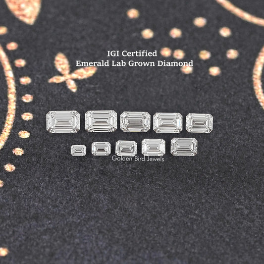 Emerald Cut Lab Grown Loose Diamond