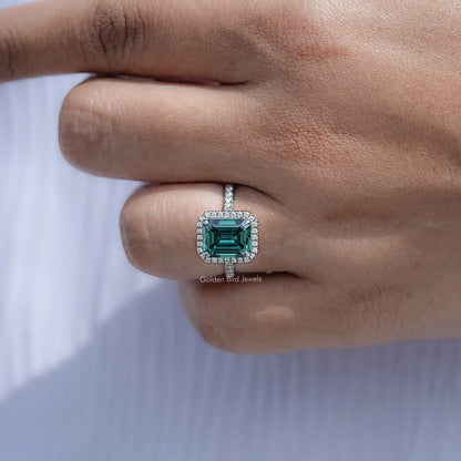 Moissanite Emerald Cut Engagement Ring