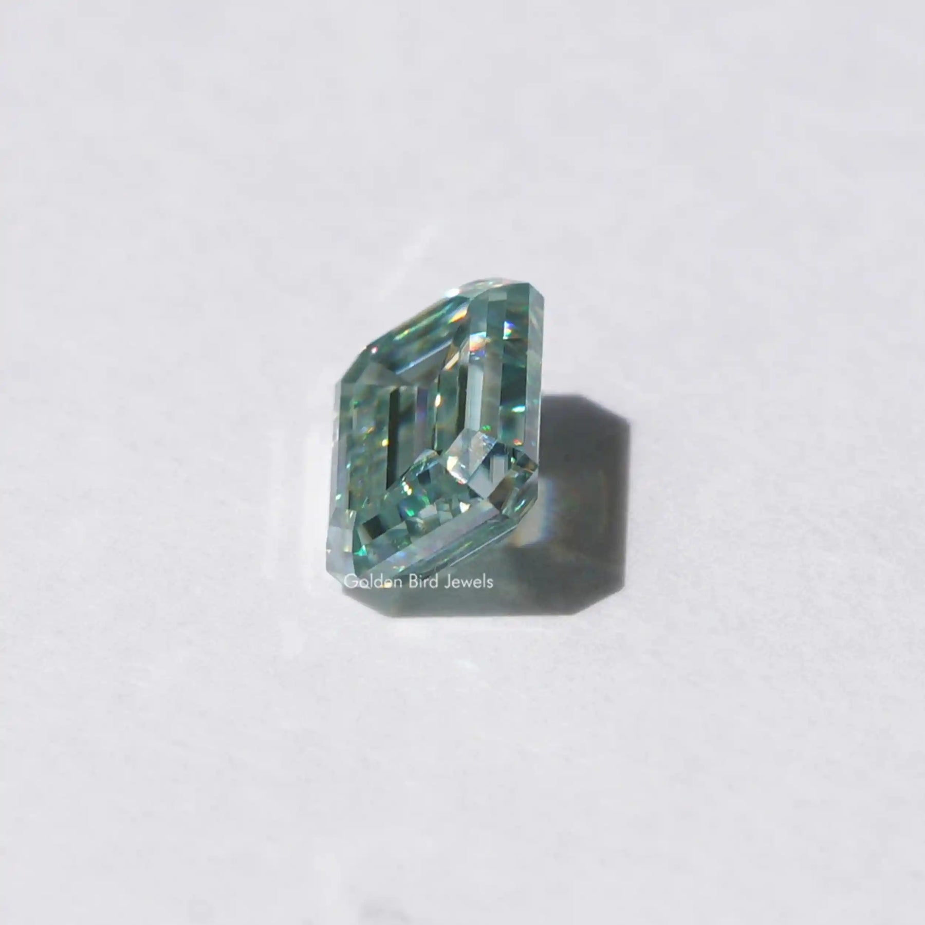 [Aqua Blue Emerald Cut Loose Stone]-[Golden Bird Jewels]