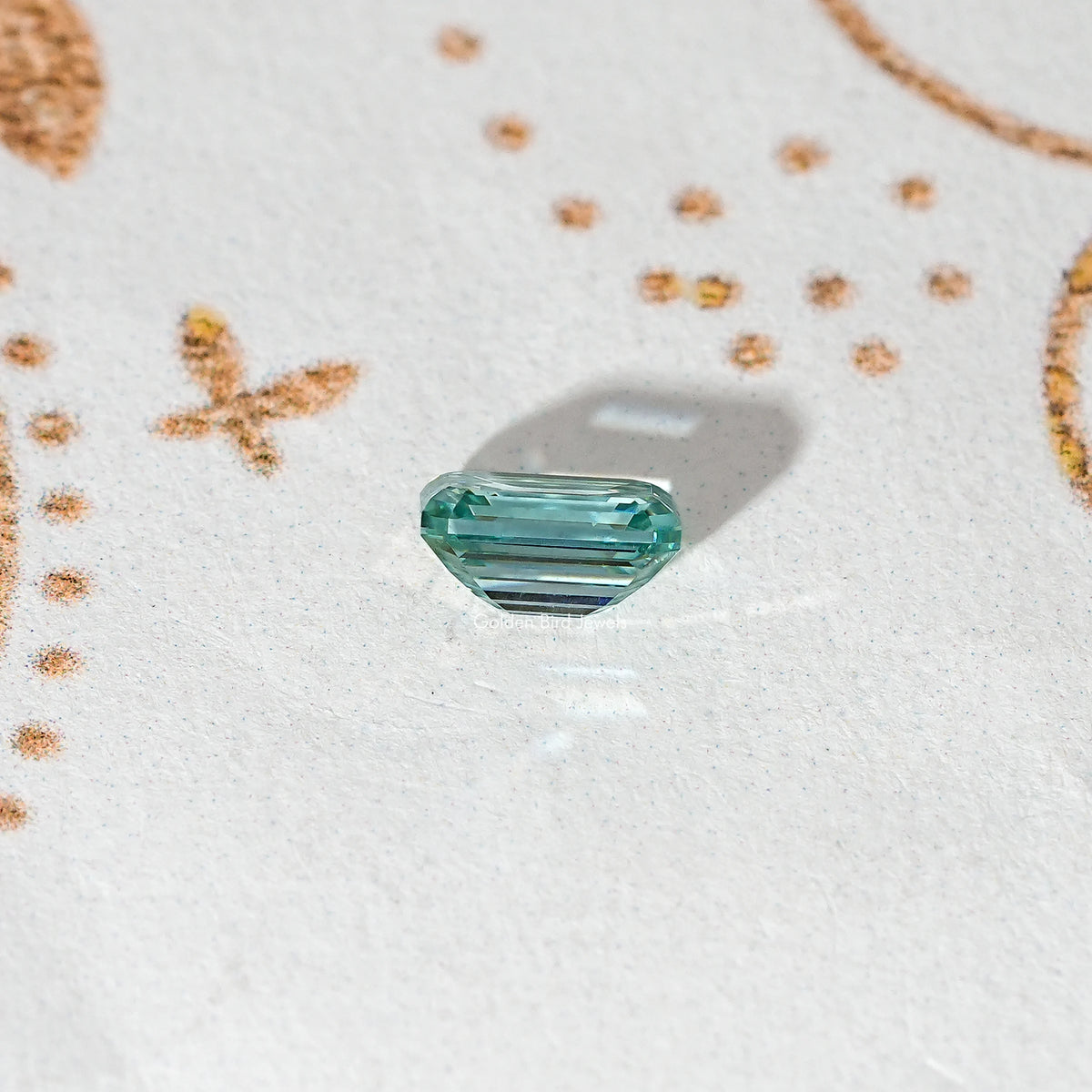 1,15 Karat Smaragdschliff Aquablauer Moissanit loser Stein