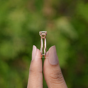 East West Criss Cut Moissanite Engagement Ring