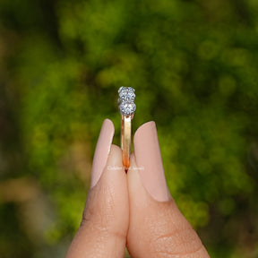 Five Stone Round Cut Moissanite Wedding Band