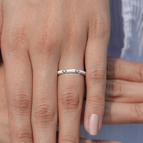 Full Eternity Round Moissanite Flush Set Band