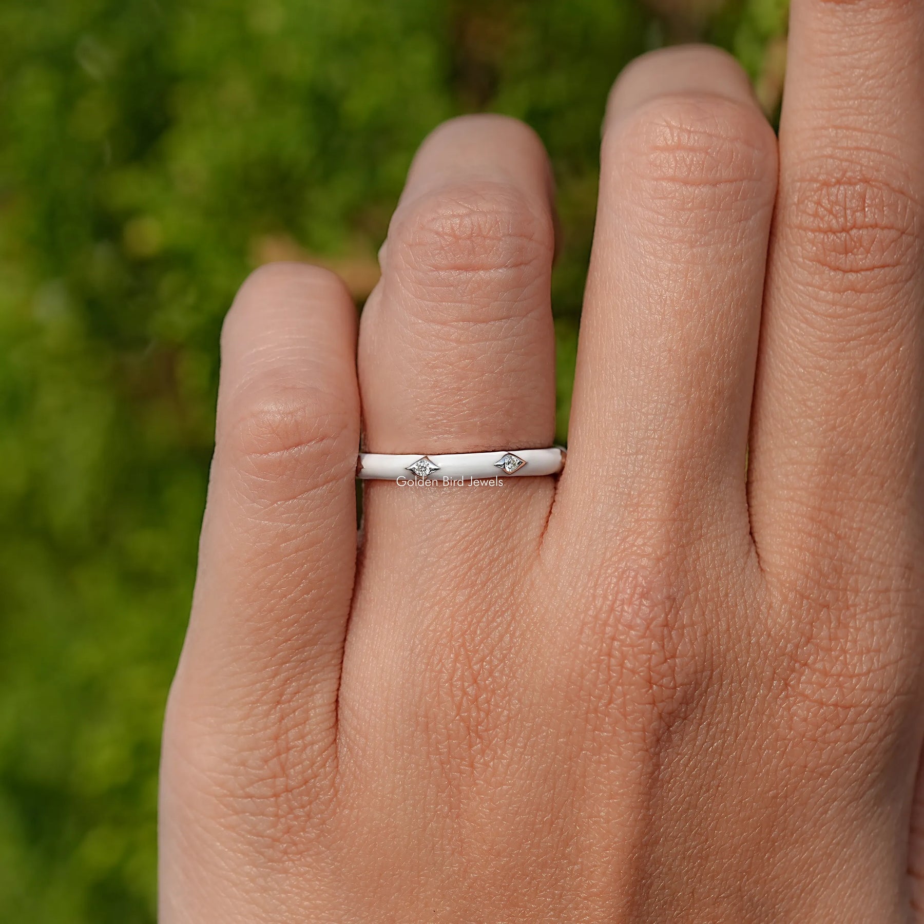 Full Eternity Round Moissanite Flush Set Band