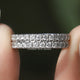 Runder Moissanit-Ehering mit Eternity-Schliff