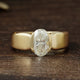 Crushed Ice Oval Cut Moissanite Solitaire Ring