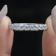 Alter europäischer Moissanit 3/4 Eternity Ring im Rundschliff