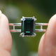 Emerald Cut Moissanite Solitaire Engagement Ring