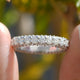 Moissanit-Eternity-Ring im Rundschliff und Pavéfassung