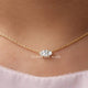 Im Labor gezüchteter Marquise-Solitäranhänger mit Diamanten