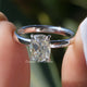 Old Mine Cushion Cut Moissanite Solitaire Ring