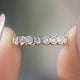 Runder Moissanit-Eternity-Ring in Zargenfassung