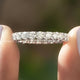 Runder Moissanit-Ehering mit Ewigkeitsring