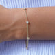 Round Cut Moissanite Bezel Set Chain Bracelet
